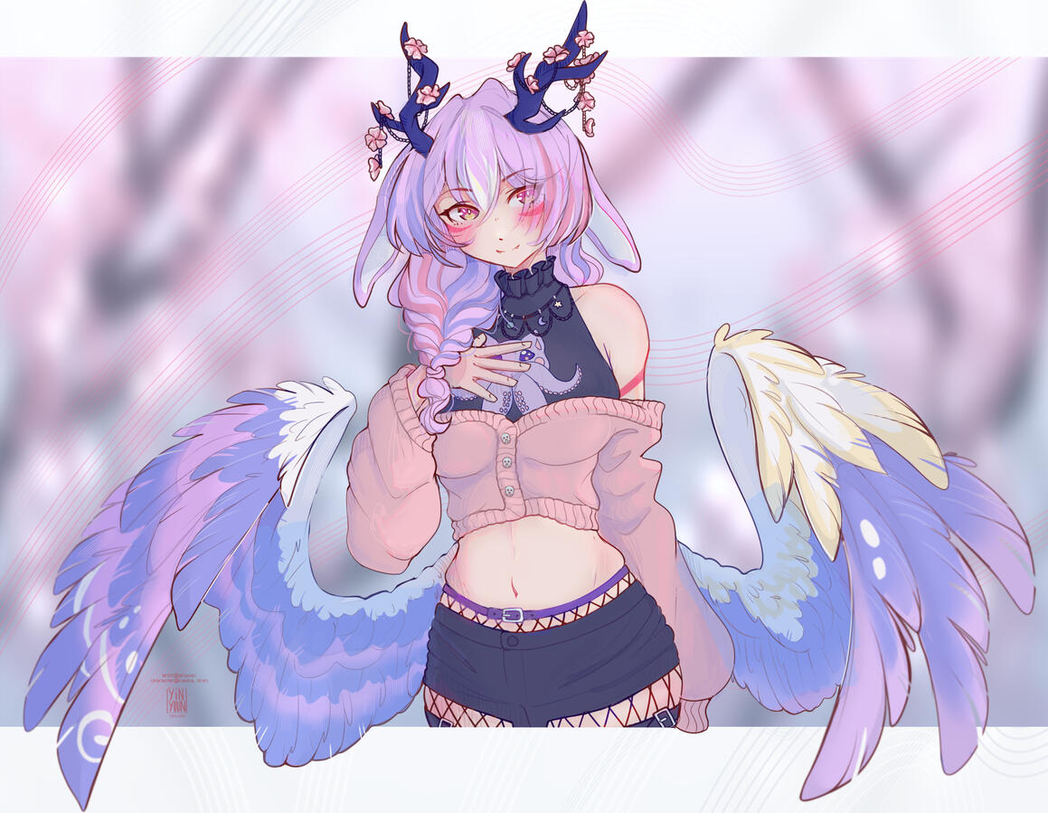 Halfbody Illustration for Meena_Siren on Twitch!
